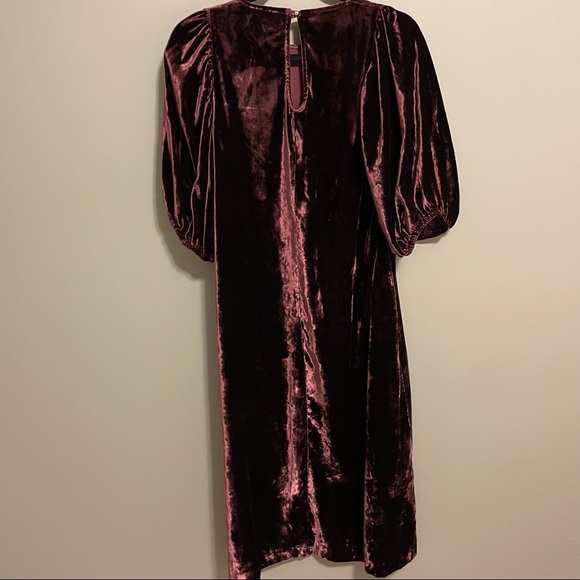 NWOT Velvet Bell Sleeve Dress - Picture 2 of 9